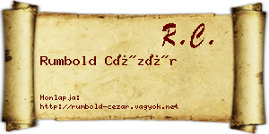 Rumbold Cézár névjegykártya